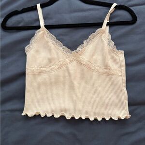 H&M Ivory Lace Detail Cami